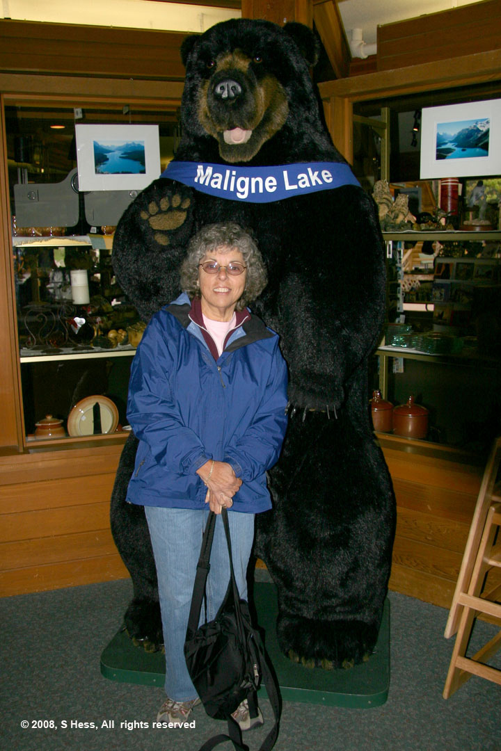 Susie at Maligne Lake